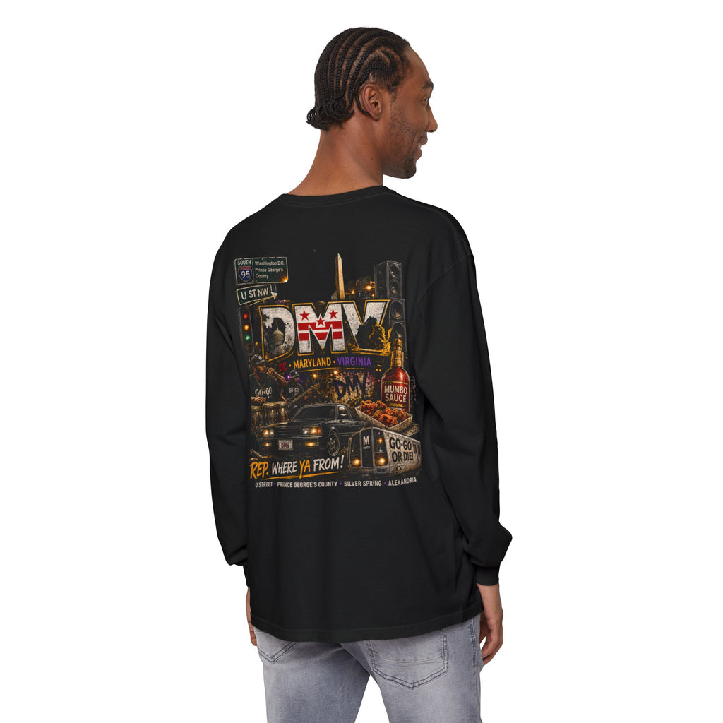 ELEV8 BY DESIGN™ | DMV Nights Premium Garment-Dyed Long Sleeve Tee