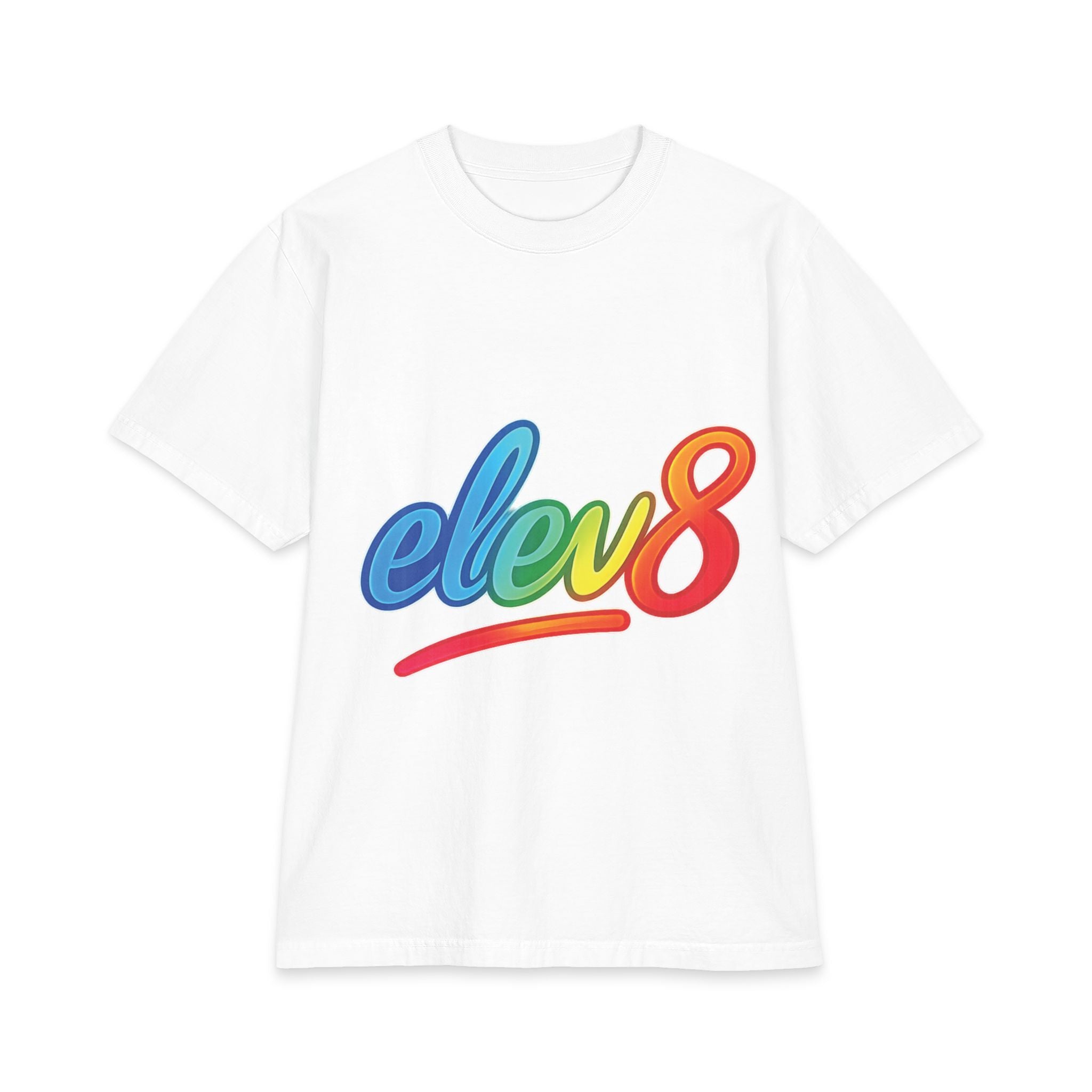 ELEV8 Signature Rainbow Logo Premium Heavyweight Tee