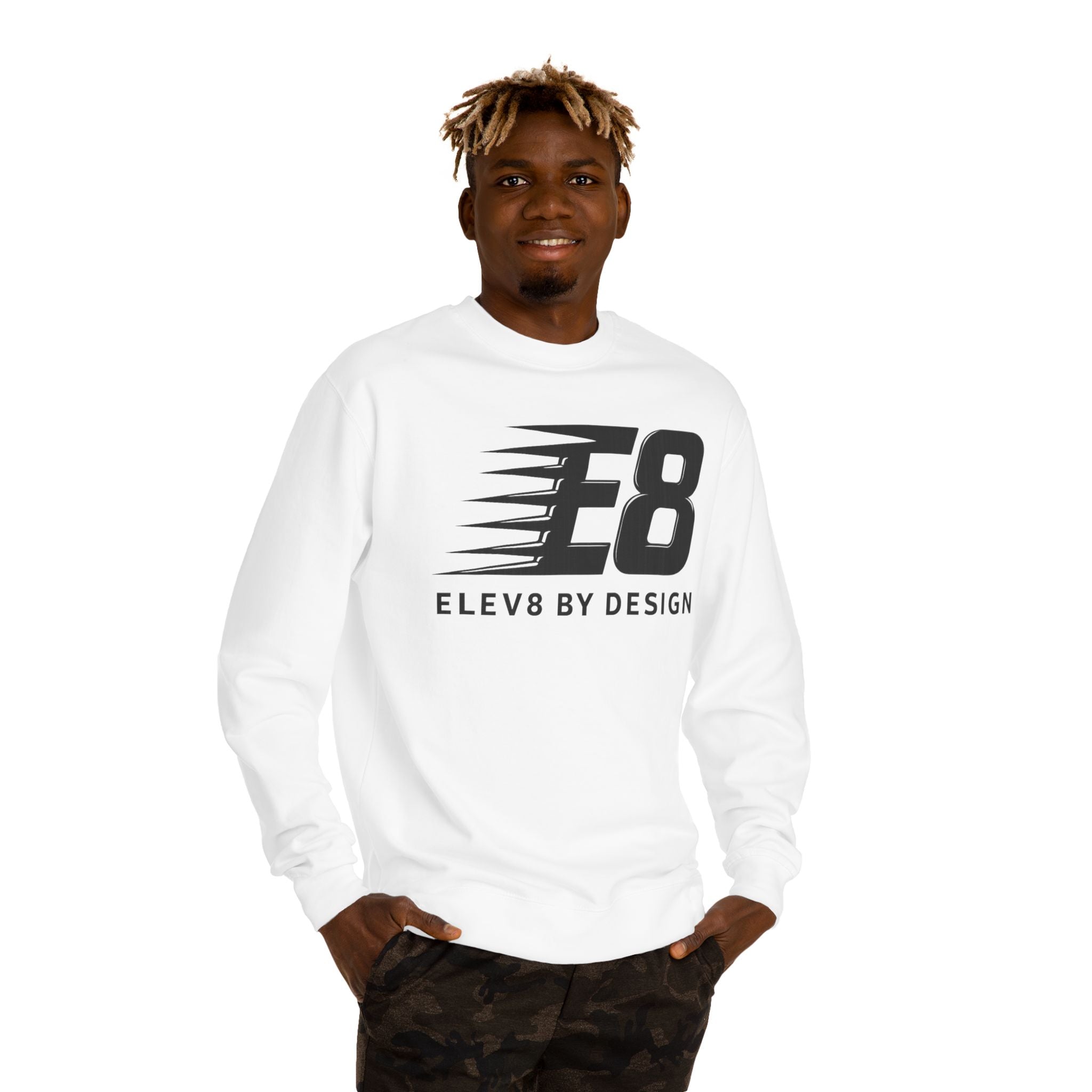 E8 Speed Logo Premium Crewneck Sweatshirt | ELEV8 BY DESIGN™