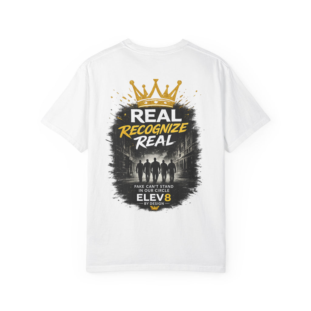 Elev8 "Real Recognize Real" T-Shirt - Crown Logo Streetwear Tee