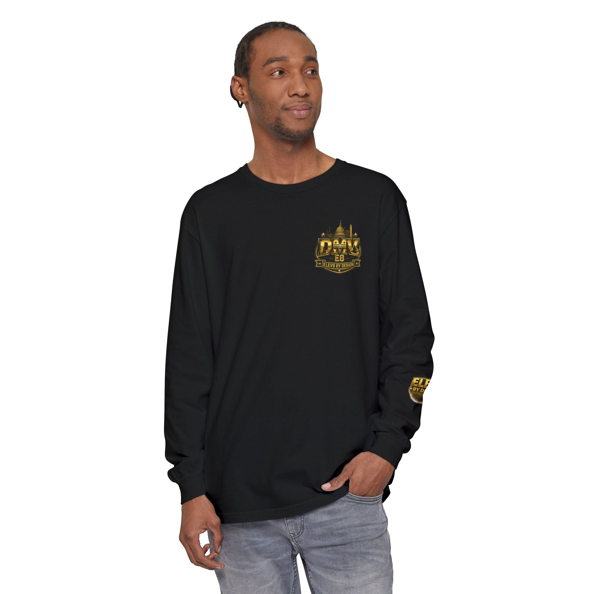 ELEV8 BY DESIGN™ | DMV Nights Premium Garment-Dyed Long Sleeve Tee