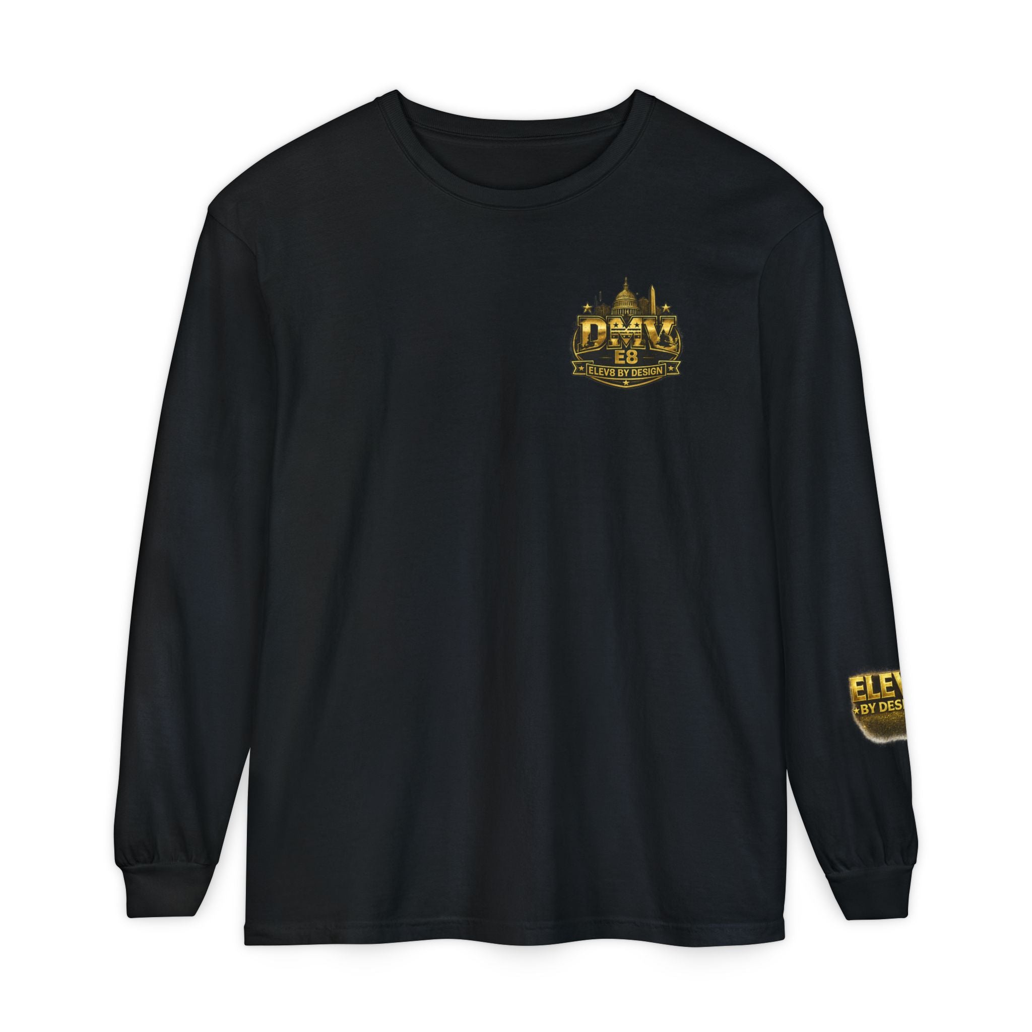 ELEV8 BY DESIGN™ | DMV Nights Premium Garment-Dyed Long Sleeve Tee