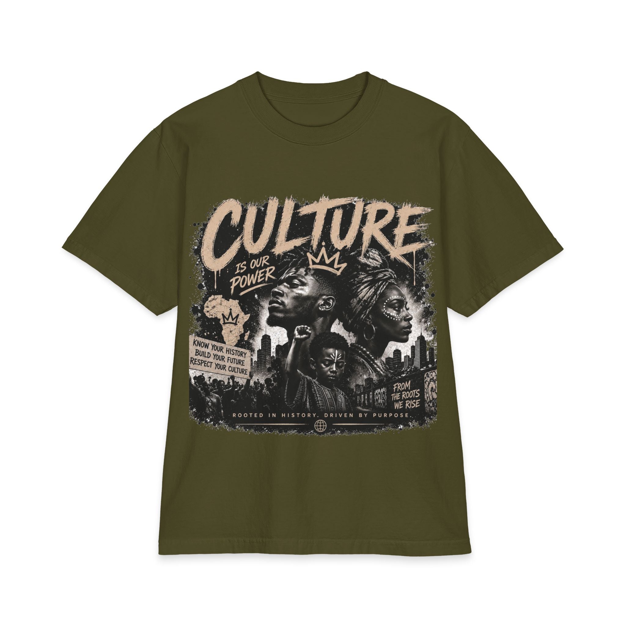 Culture Is Our Power Graphic Tee — Black Heritage Protest Art T-Shirt