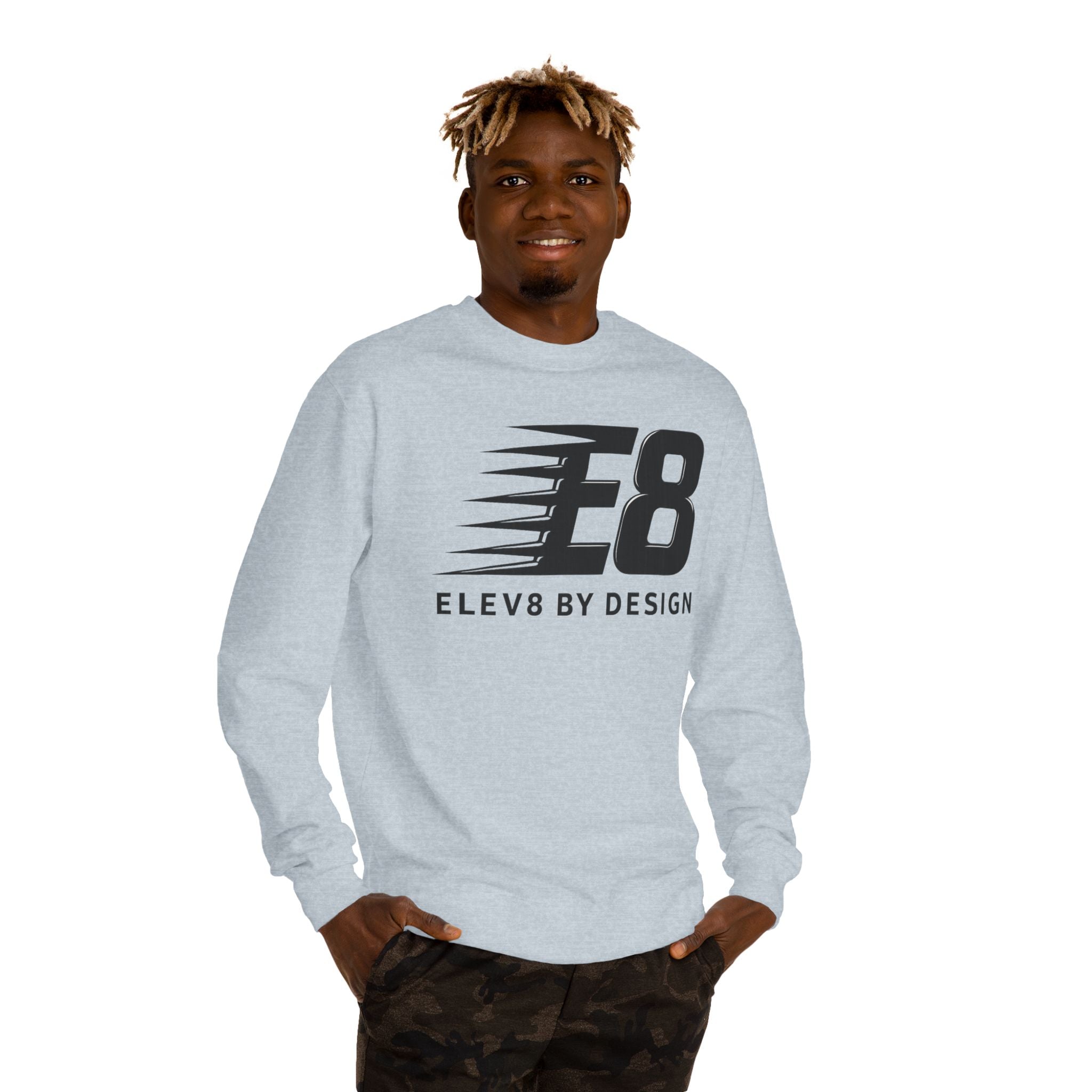 E8 Speed Logo Premium Crewneck Sweatshirt | ELEV8 BY DESIGN™