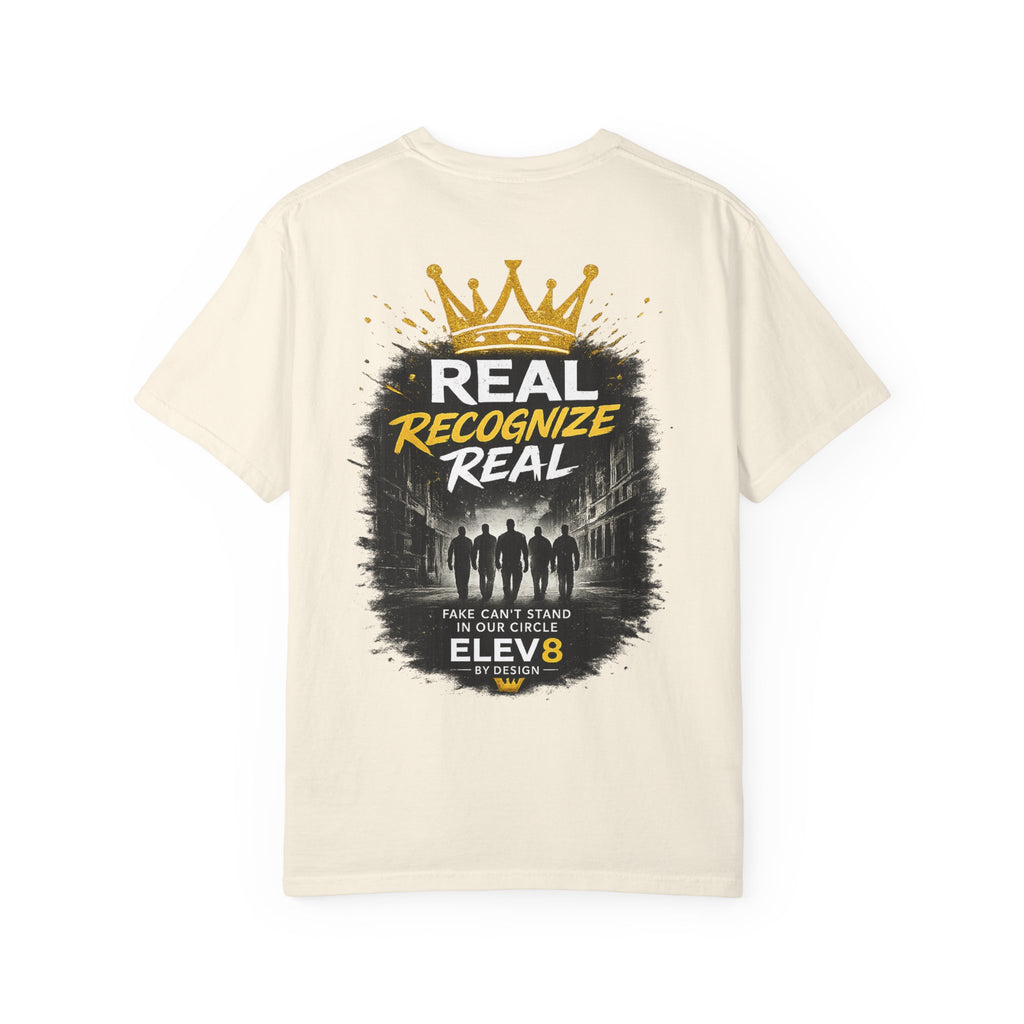 Elev8 "Real Recognize Real" T-Shirt - Crown Logo Streetwear Tee