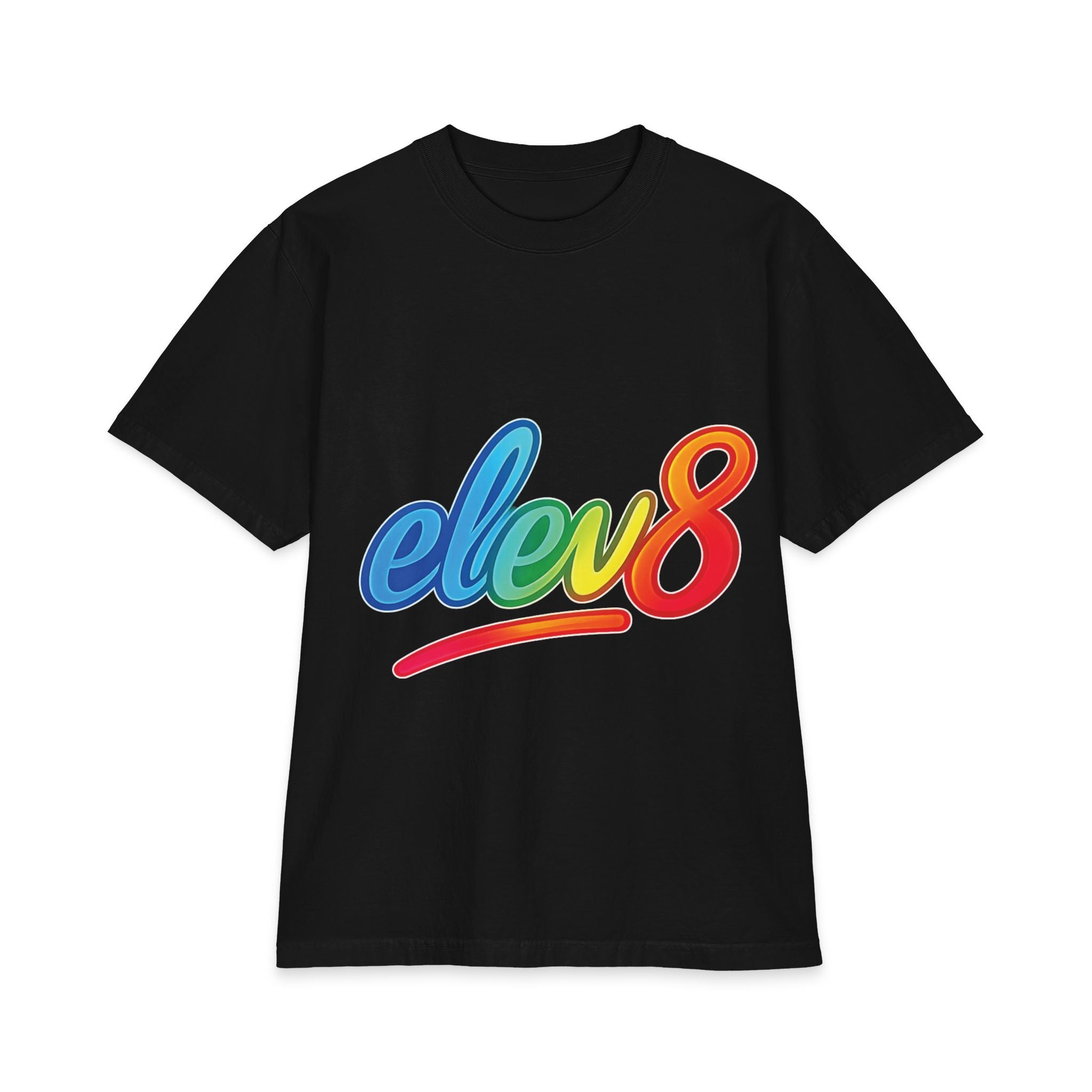 ELEV8 Signature Rainbow Logo Premium Heavyweight Tee